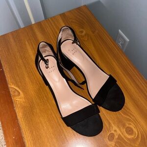 A New Day Black Open-Toe Heels